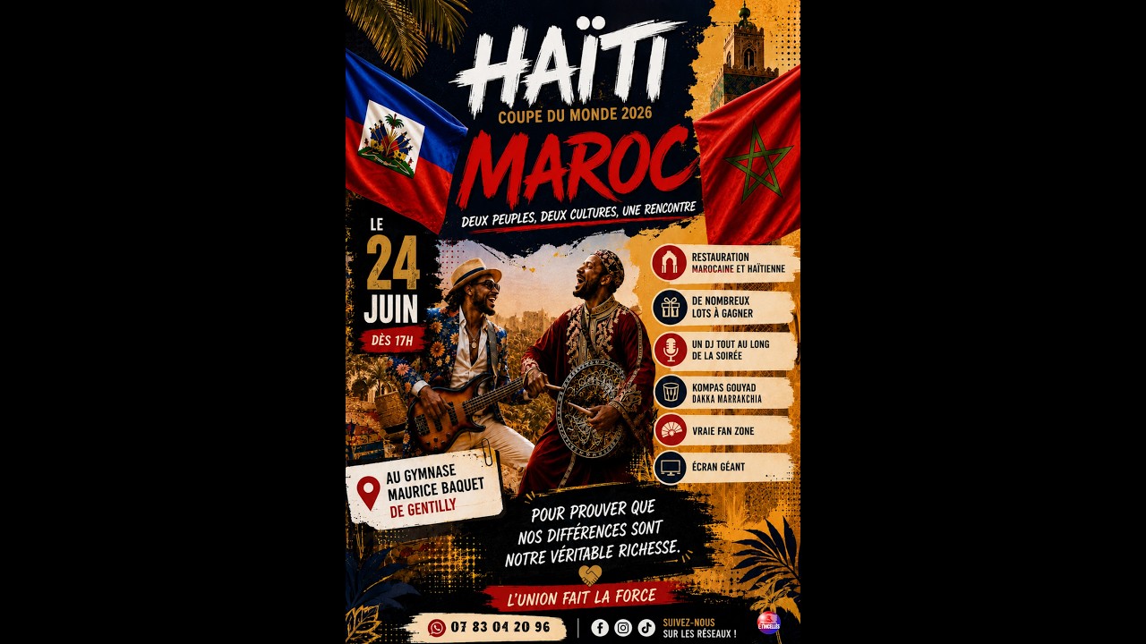 HAÏTI 🇭🇹 × MAROC 🇲🇦 | 24 JUIN 2026 | GENTILLY