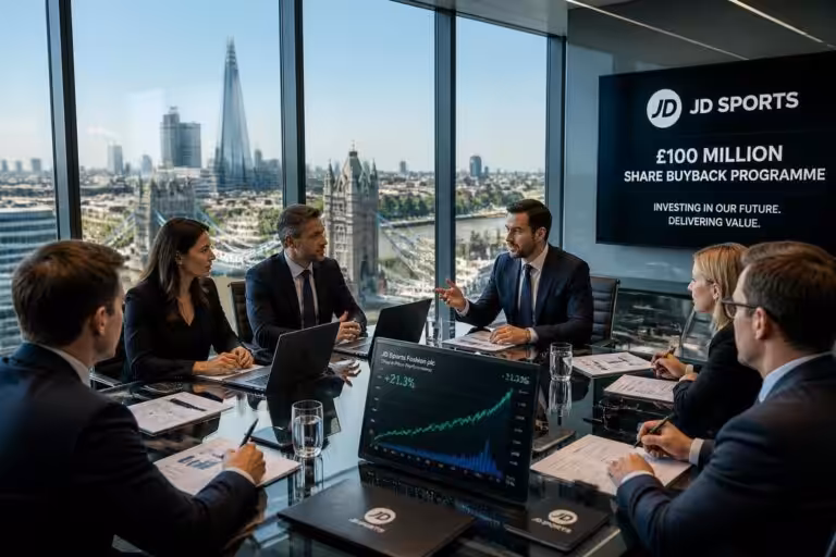 jd sports lance un programme ambitieux de rachat d'actions jusqu'à 100 millions de livres sterling pour renforcer la valeur des actionnaires.